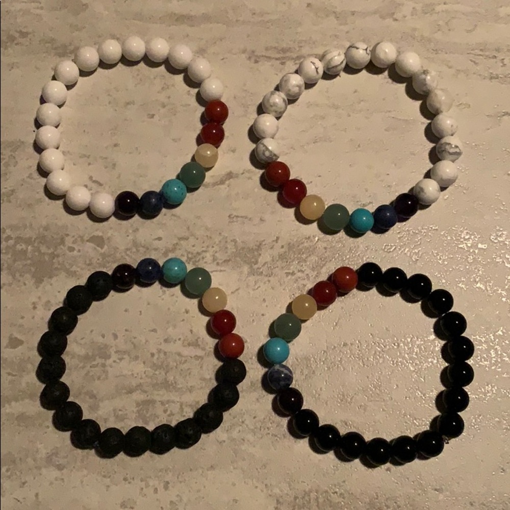 White howlite Chakra bracelet